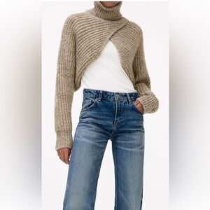 Zara Knit Arm Warmer Wrap Sweater